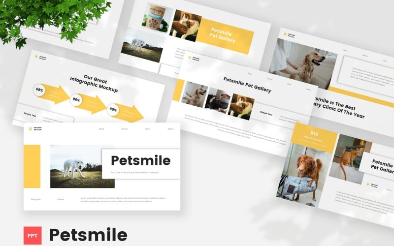 petsmile pet care amp vetenary powerpoint template original