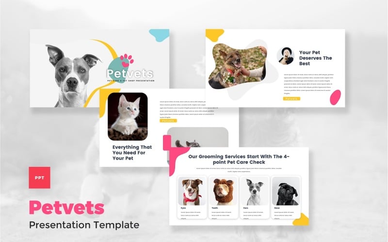 petvets pet care amp pet shop powerpoint template original