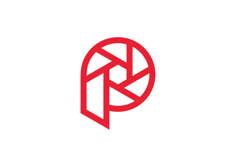 photography letter p logo design original