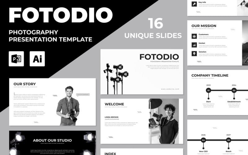 photography minimal presentation template original