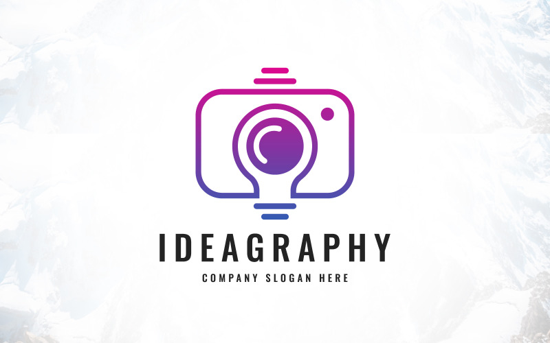 photoshoot idea bulb camera photography logo design original
