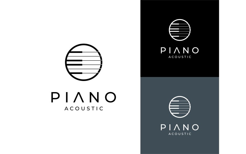 piano guitar musical logo original