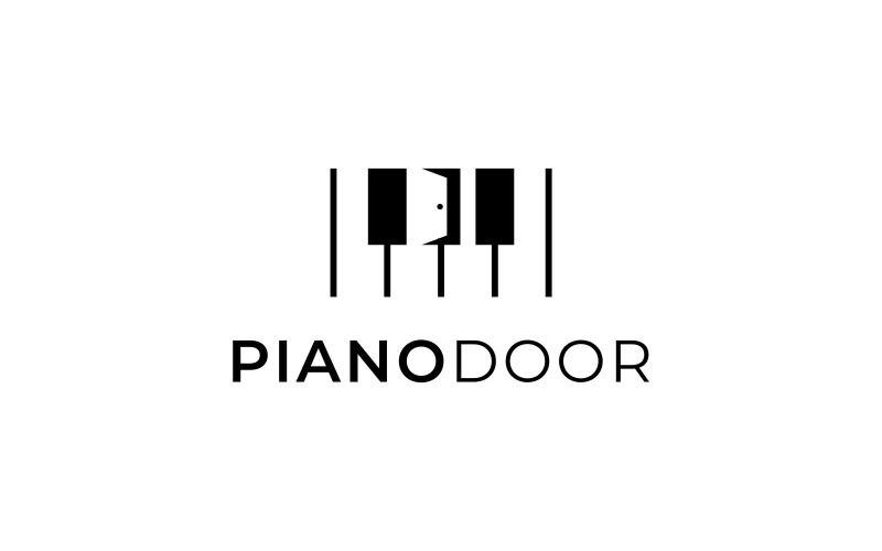 piano keyboard open door logo original