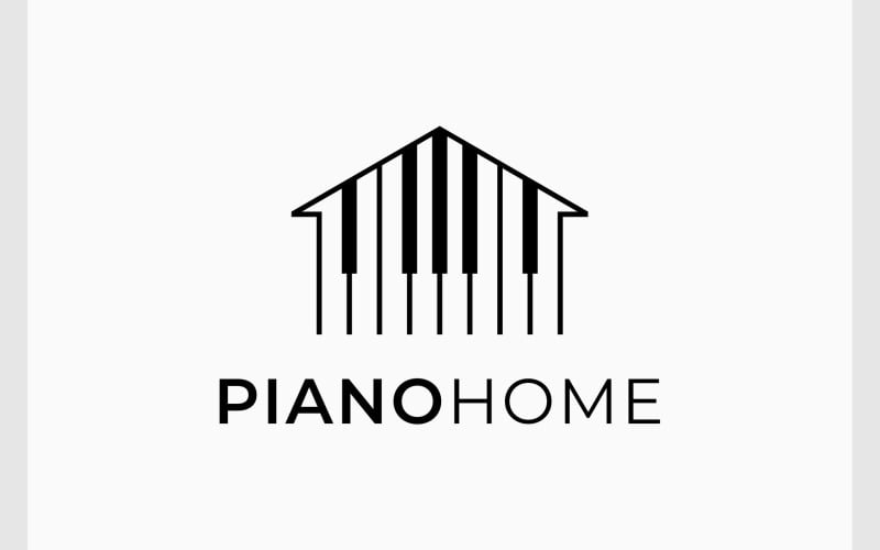 piano music home house logo original