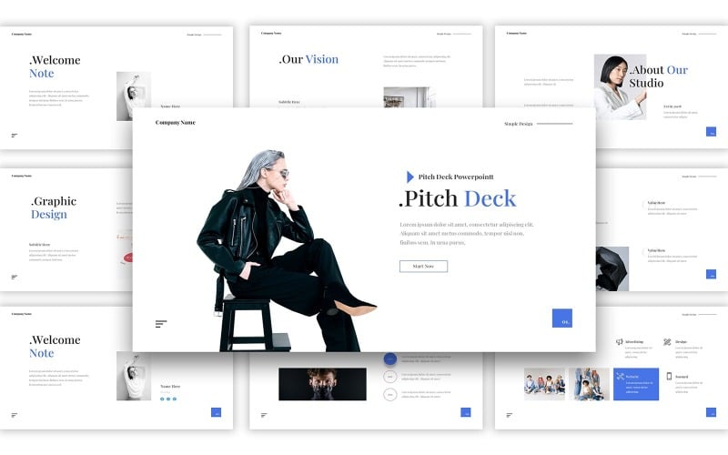 picth deck by michael john powerpoint template original