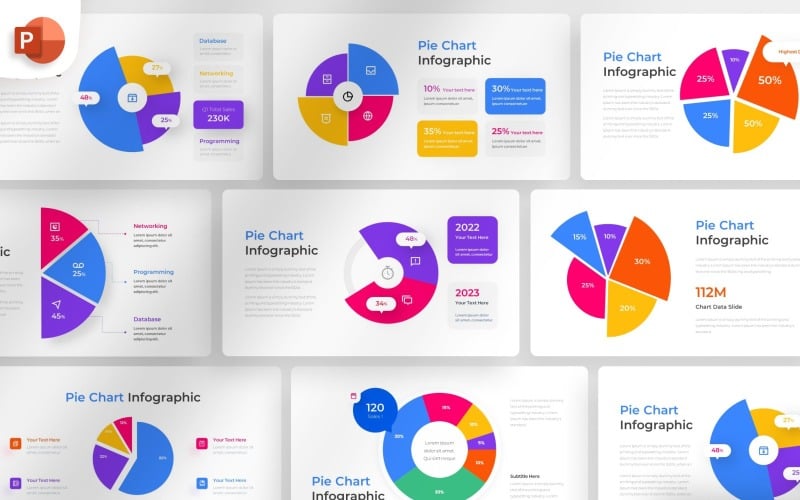 pie chart powerpoint infographic template original
