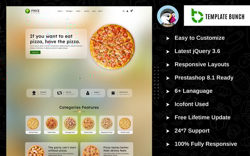 piece pizza responsive prestashop theme for ecommerce original