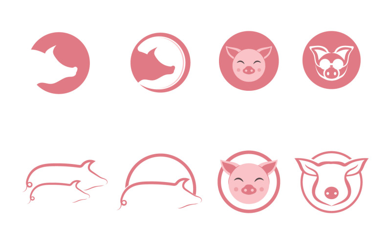 pig logo and symbol vector v original