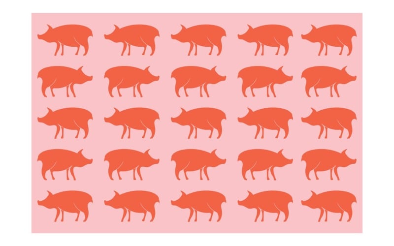 pig pattern and symbol vector v original