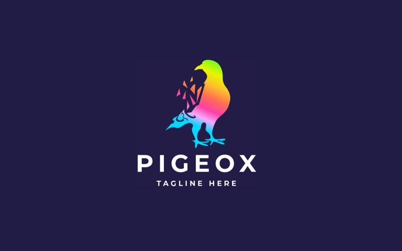 pigeo pixel professional logo template original