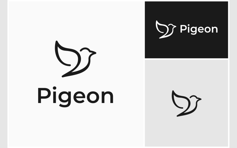 pigeon dove fly bird logo original