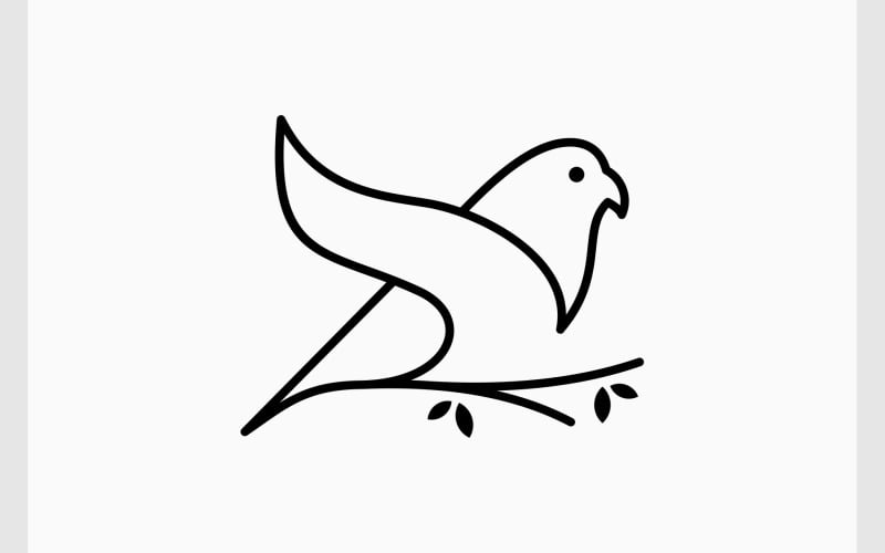 pigeon line art minimalist logo original