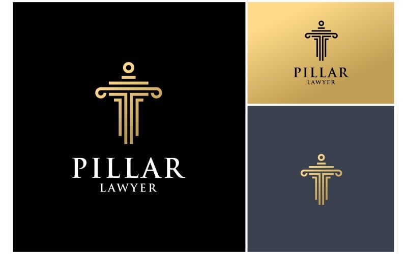 pillar column law gold luxury logo original