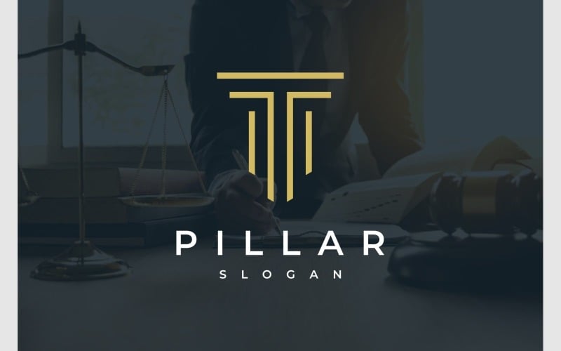 pillar gold law lawyer logo original