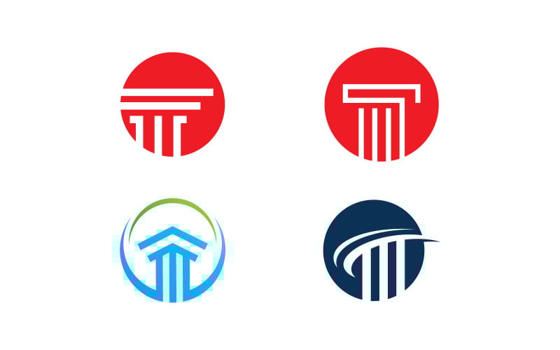 pillar logo template column vector illustration design v original