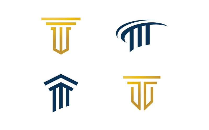 pillar logo template column vector illustration design v original