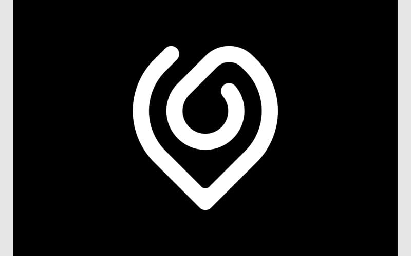 pin map loop simple icon logo original