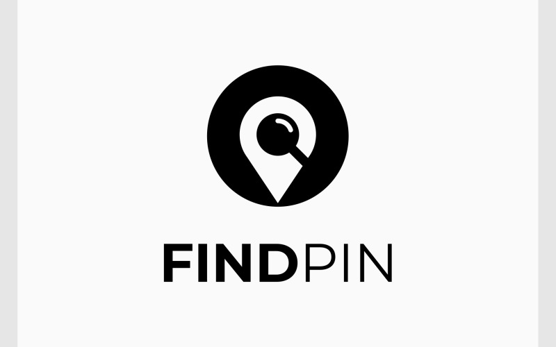 pin map magnifying glass logo original