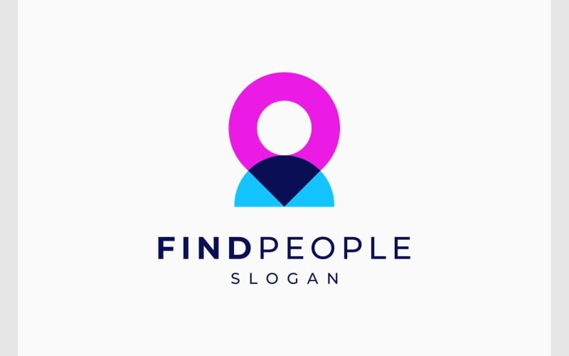 pin map people location modern logo original