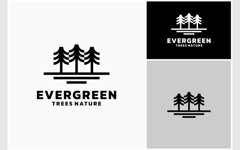 pine tree evergreen simple logo original