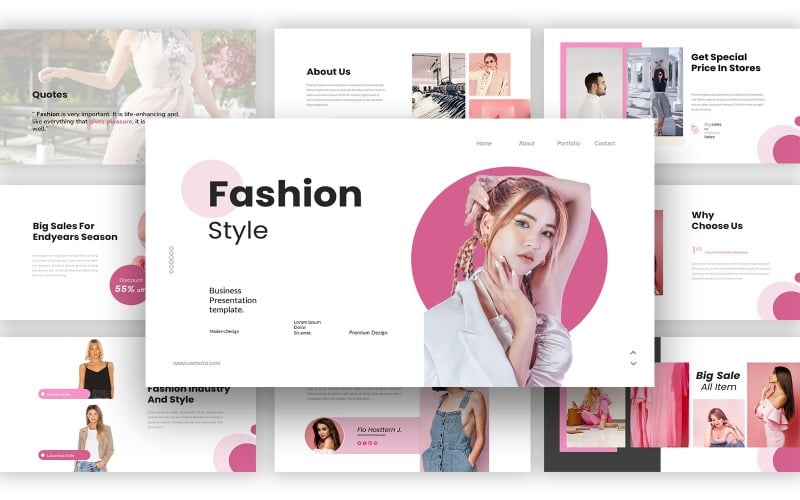 pinky fashion powerpoint template original