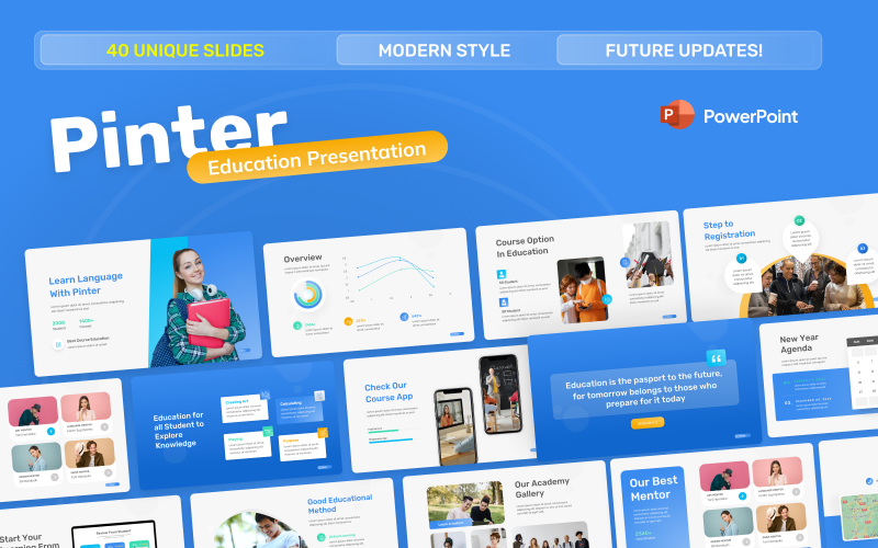 pinter education powerpoint template original