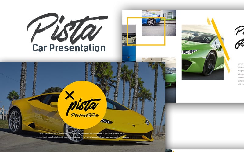 pista car presentation powerpoint template original
