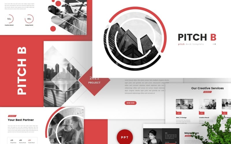 pitch b pitch deck amp business powerpoint template original
