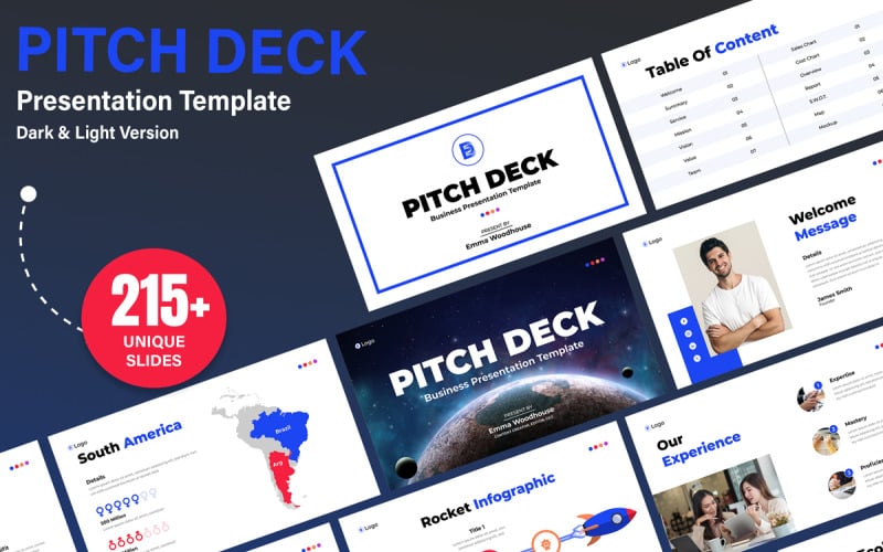 pitch deck business presentation layout design original