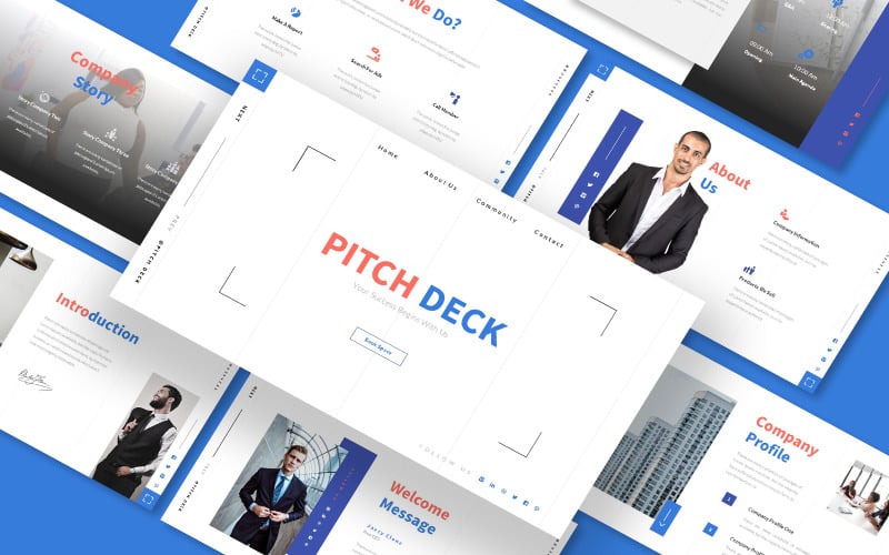 pitch deck bussines powerpoint template original