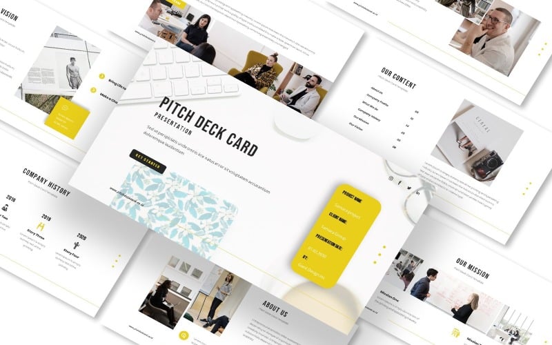 pitch deck card powerpoint template original