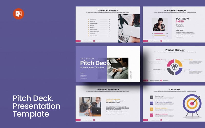 pitch deck layout presentation template original