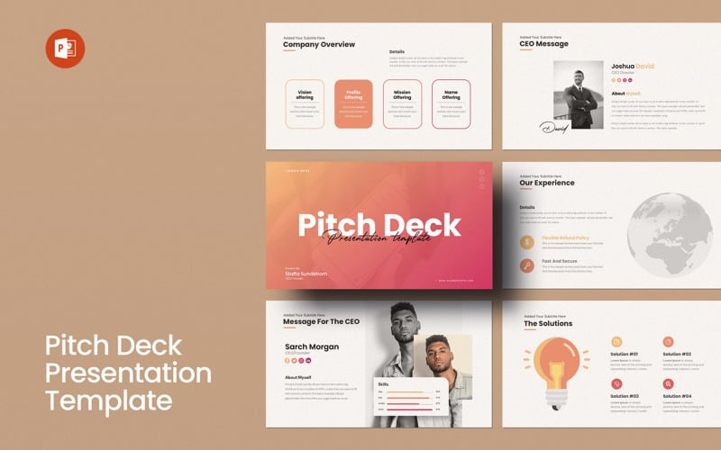 pitch deck powerpoint presentation template v original
