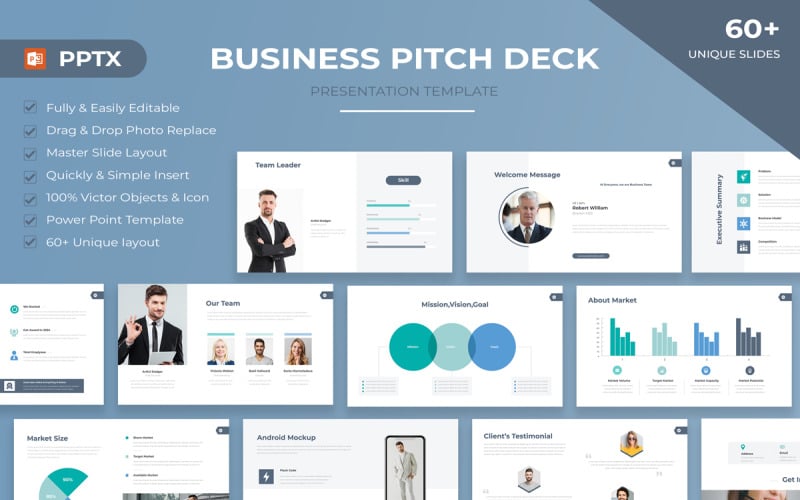 pitch deck presentation template layout original
