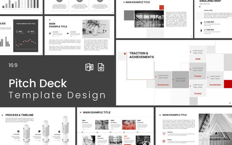 pitch deck template design in powerpoint original
