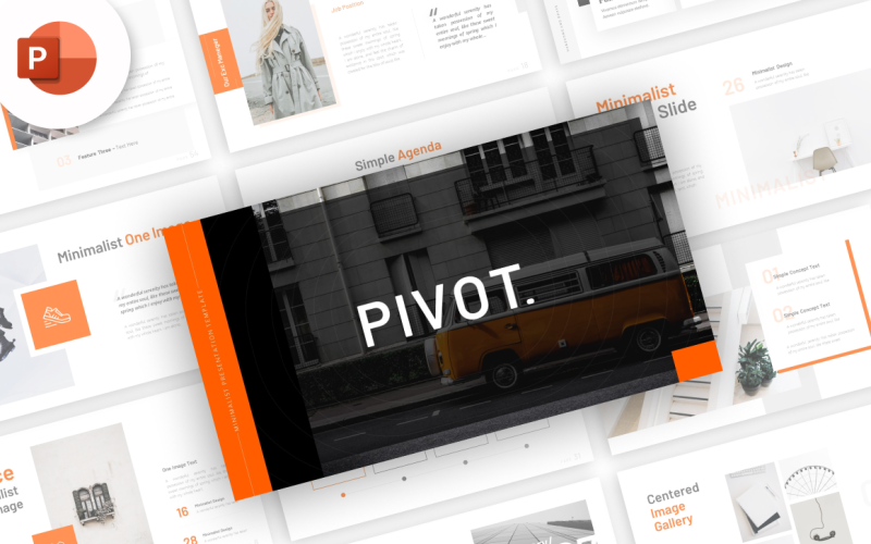 pivot minimalist powerpoint template original
