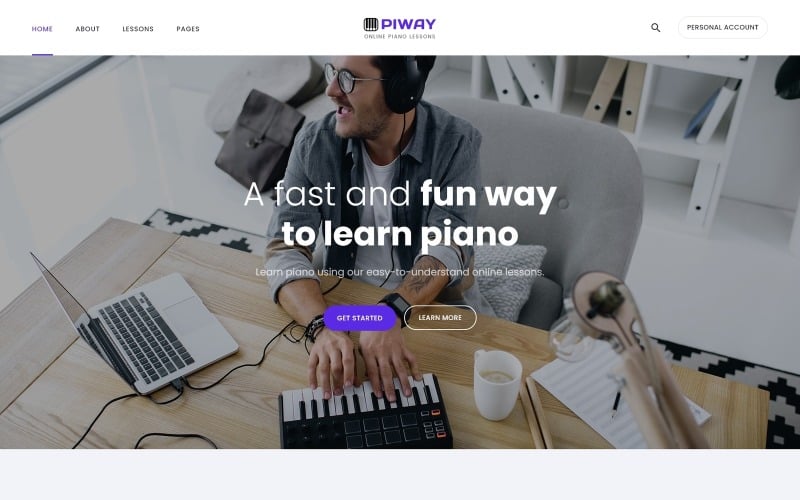 piway music multipage creative joomla template original