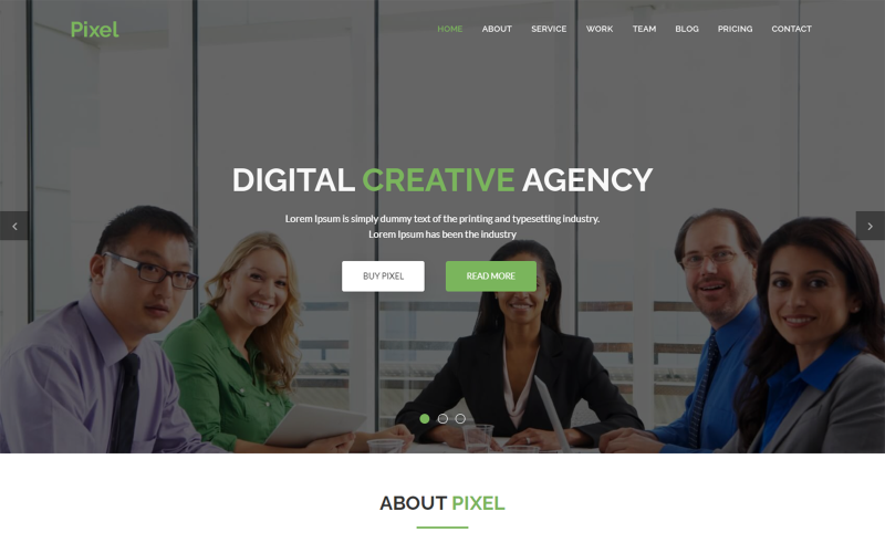 pixel digital agency html landing page template original