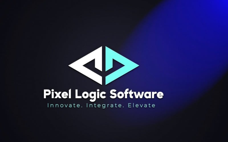 pixel logic software logo template original