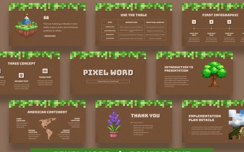 pixel powerpoint presentation template original