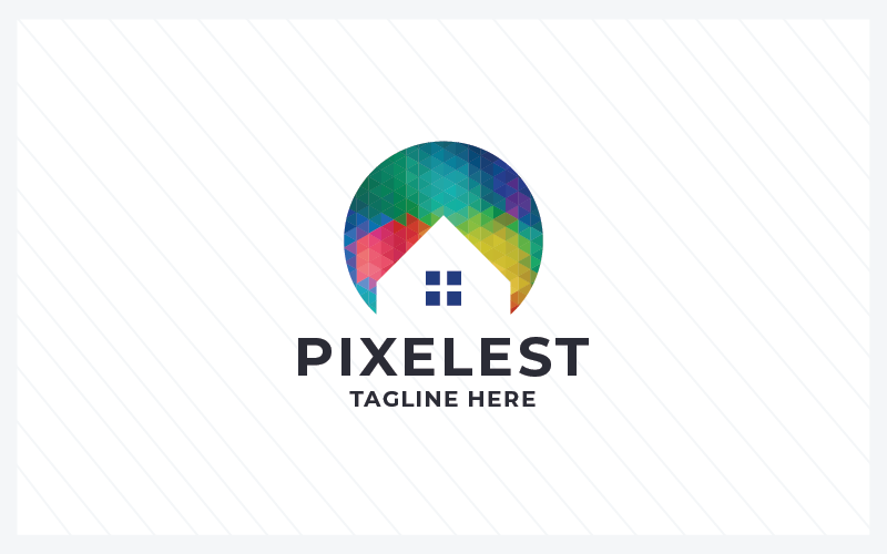 pixel real estate pro logo template original