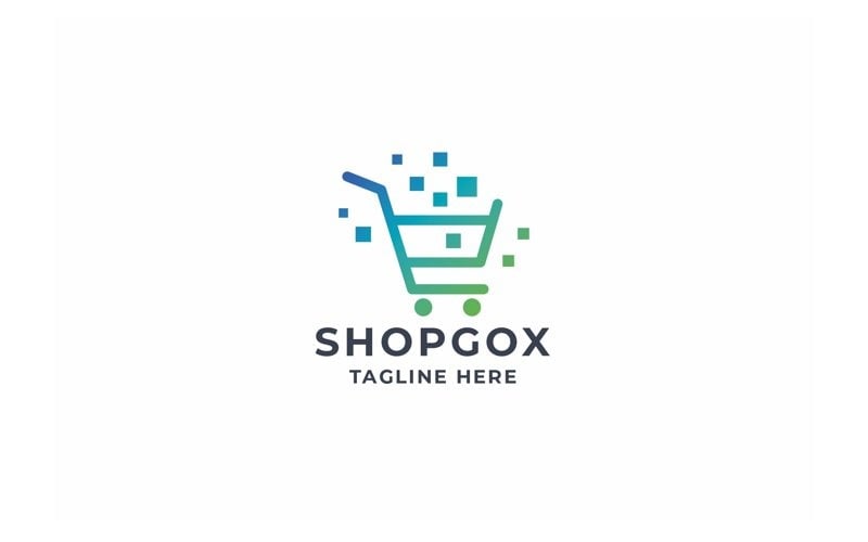pixel shopping basket logo original