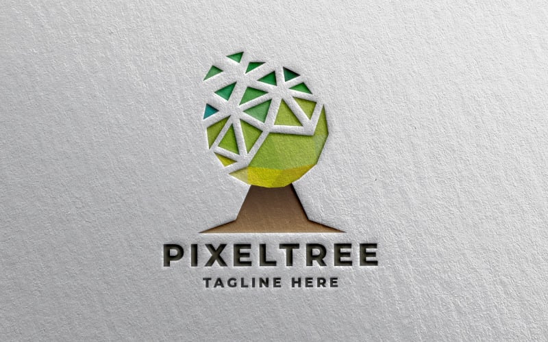 pixel tree logo pro template original