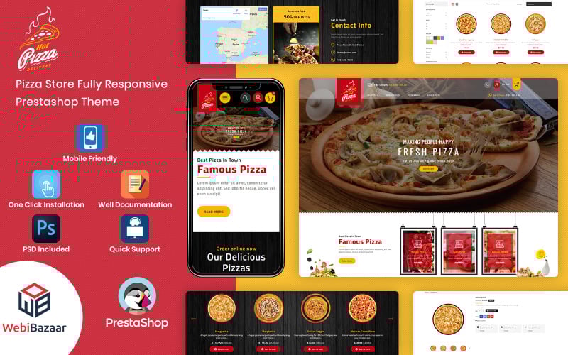 pizza fast food amp pizza prestashop template original