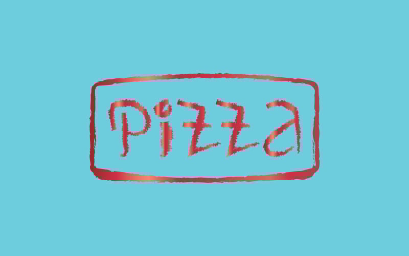 pizza logo typography template original