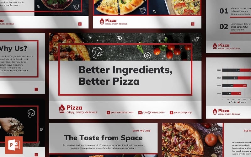 pizza restaurant presentation powerpoint template original