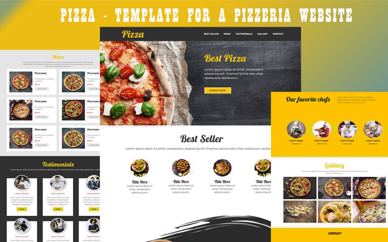 pizza template for a pizzeria website original