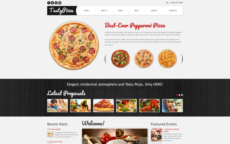 pizza to kill hunger joomla template original
