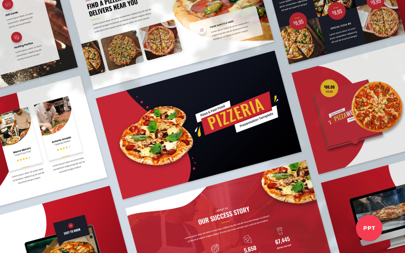 pizzeria pizza and fast food presentation powerpoint template original