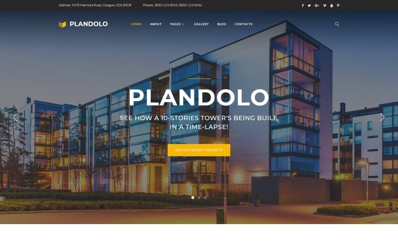 plandolo construction company joomla template original